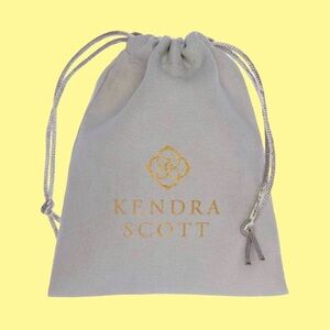 Kendra Scott Gray Jewelry Pouch with Gold Detailing Travel Storage